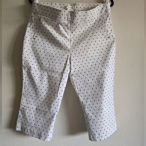 White Polka Dot Capris